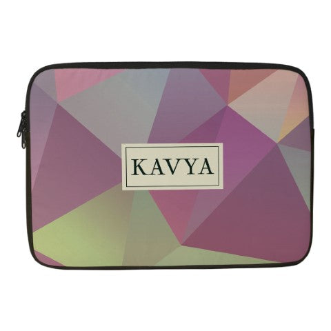 Argyle Printed Personalised Canvas Laptop Sleeve/Cover - Uncommongifts.in