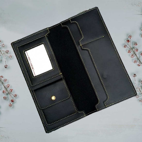 Personalised Travel Wallet with Charms - Black - Uncommongifts.in