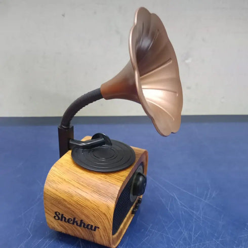 Personalized Gramaphone Bluetooth Speaker | Fathers Day