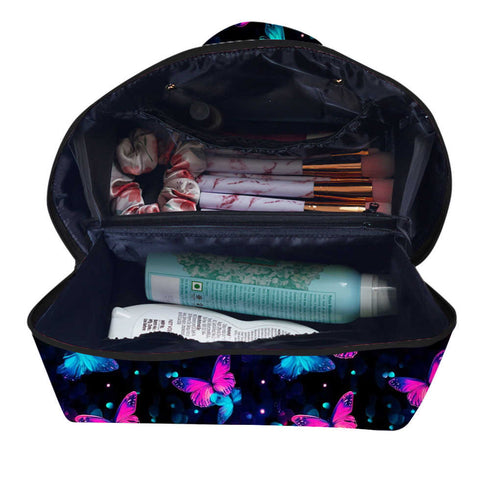 Personalised Butterflies Travel Makeup Bag Cosmetic Storage Vanity Pouch