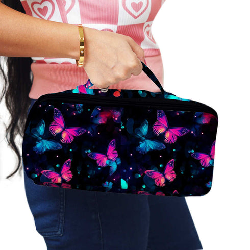 Personalised Butterflies Travel Makeup Bag Cosmetic Storage Vanity Pouch