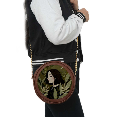Personalised Round Sling Bag for Trendsetting Travels - Uncommongifts.in