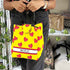 Personalised Yellow Printed Lunch Bag With Handle