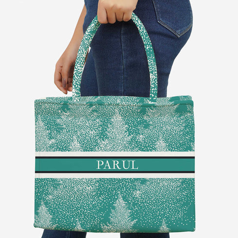 Customized Christmas Theme Box Tote Bag - Uncommongifts.in