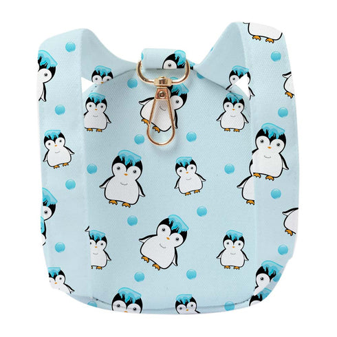 Personalised Penguins Printed Backpack Keychain