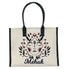 Personalised Floral l Printed Box Tote Bag - Uncommongifts.in