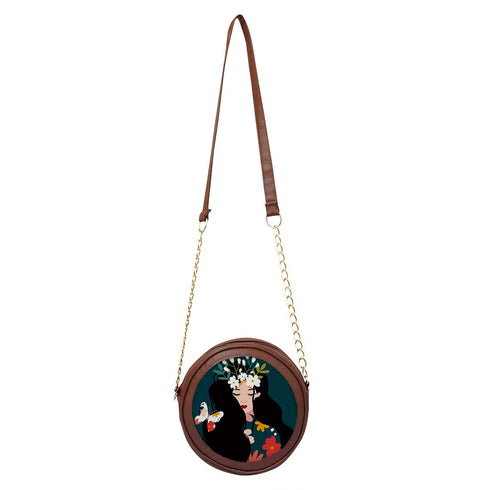 Personalized Round Sling Bag for Fashionistas - Uncommongifts.in