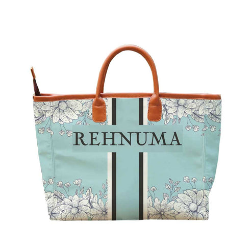 Floral Printed Personalised Luna Handbag