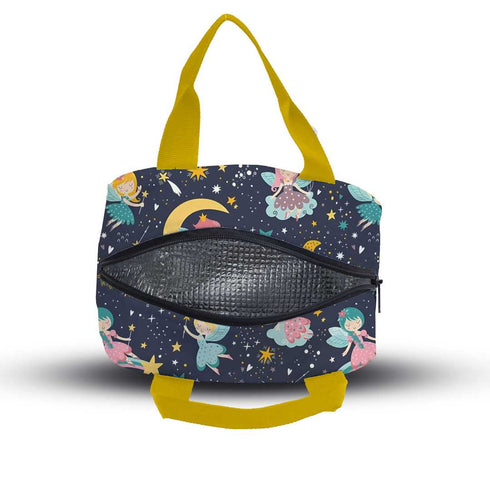 Personalised Stars Printed Kids Lunch Bag With Handle