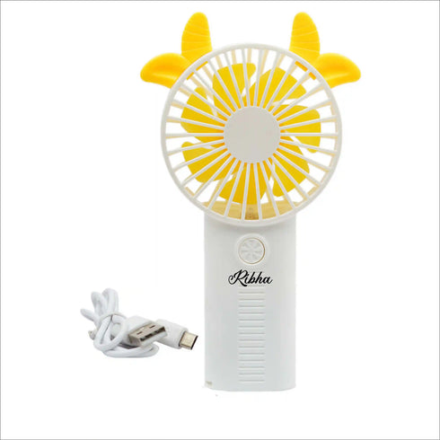 Personalised Yellow & White Face Fan