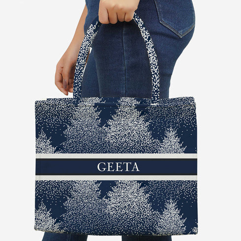 Customized Christmas Theme Box Tote Bag - Uncommongifts.in