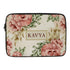 Personalised Pink Floral Printed Laptop Sleeve/Cover - Uncommongifts.in