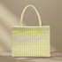 Yellow Geometric Printed Customised Box Tote Bag - Uncommongifts.in