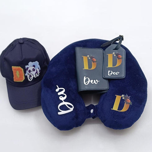 Personalised Kids Neck Pillow Combo Gift Set