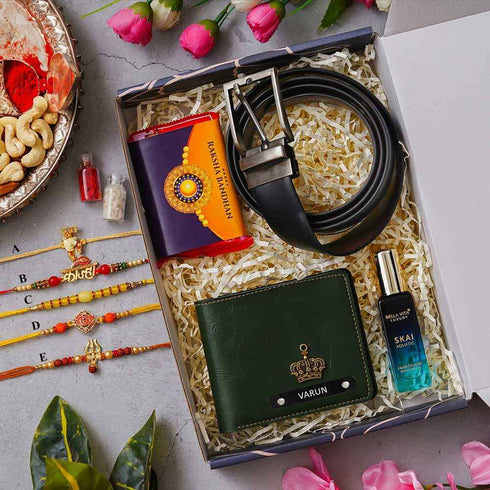 Personalised Brother Rakhi Combo Gift Set