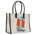 Personalised Hand Floral Printed Box Tote Bag - Uncommongifts.in