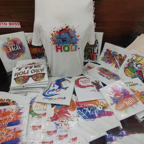 Personalized Happy Holi Printed T-Shirt