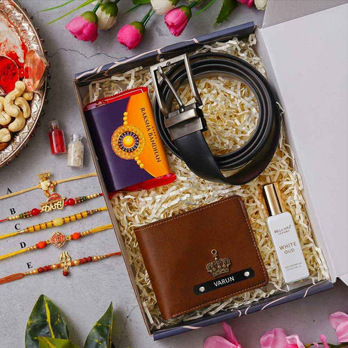 Personalised Brother Rakhi Combo Gift Set