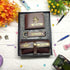 Personalised Gift Combo Men's Wallet With Charm - Dark Brown - Uncommongifts.in