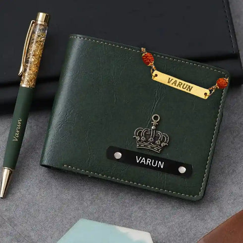 Customized Men's Wallet Rakhi Combo