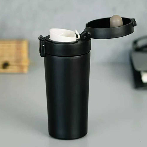 Customize Vacuum Flask Water Bottle - Black - Uncommongifts.in