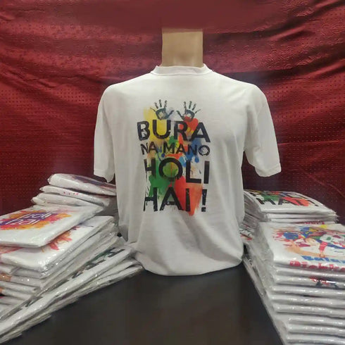 Personalized Happy Holi Printed T-Shirt