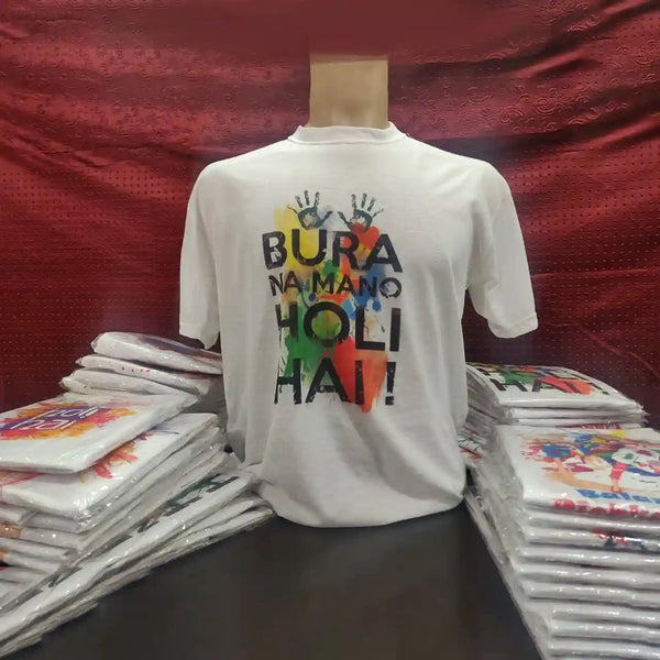 Personalized Happy Holi Printed T-Shirt