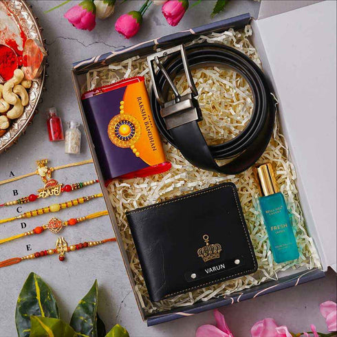 Personalised Brother Rakhi Combo Gift Set