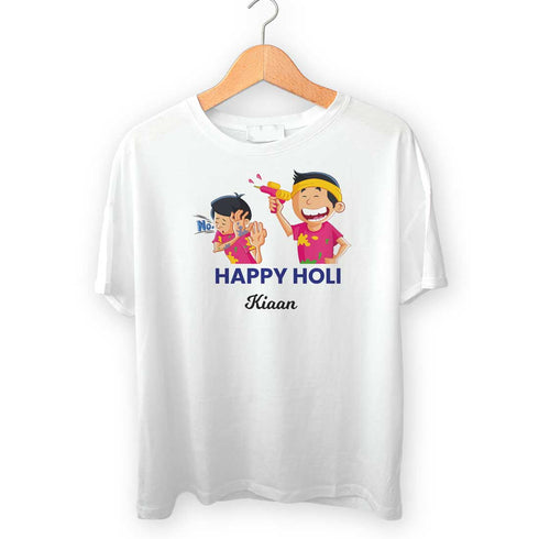 Personalised Custom Holi T-Shirt to Spread Cheer - Uncommongifts.in