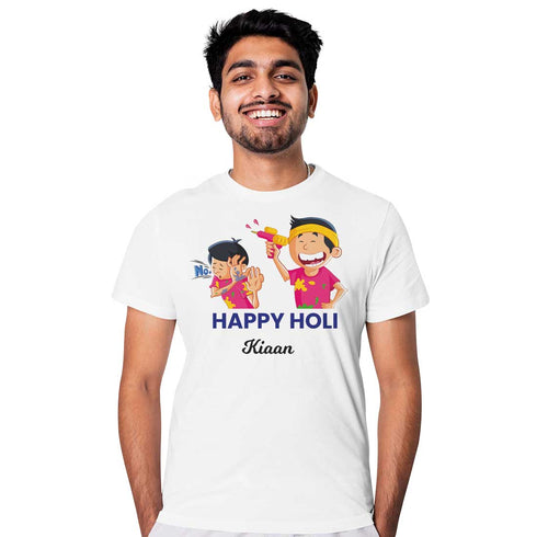 Personalised Custom Holi T-Shirt to Spread Cheer - Uncommongifts.in