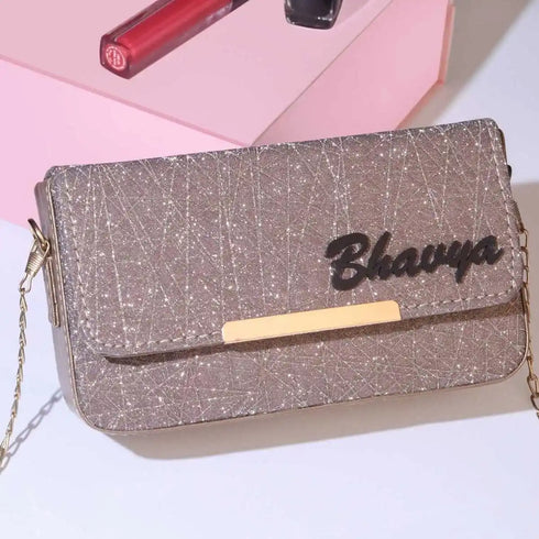 Personalized Glitter Sling Bag