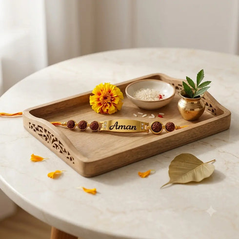 Customize Rudraksh Chain Rakhi