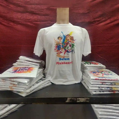 Personalized Happy Holi Printed T-Shirt