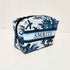 Personalised Blue Leafs Printed Box Pouch