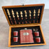 Personalized Chess Box Hip Flask Set