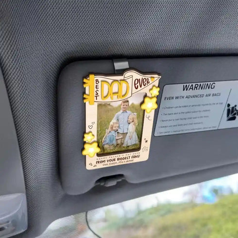 Personalized Photo Car Visor Clip Father's Day Gift