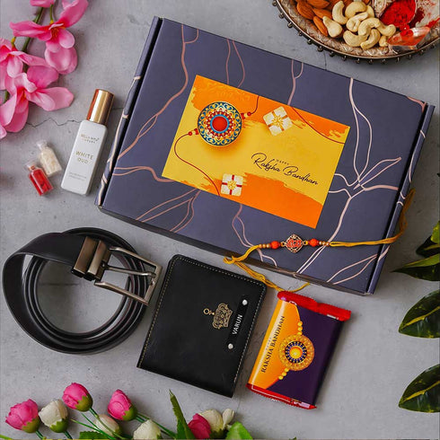 Personalised Brother Rakhi Combo Gift Set