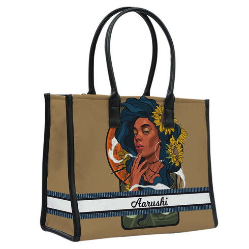 Personalised Girl Printed Tote Box Bag - Uncommongifts.in