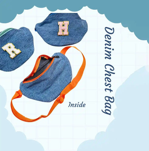 Personalized Denim Chest Bag for Kids