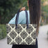 Damask black and white Printed Women's Office Bag - Uncommongifts.in