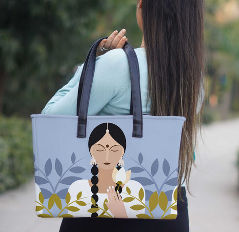 Traditional girl Printed Women's Office Bag - Uncommongifts.in