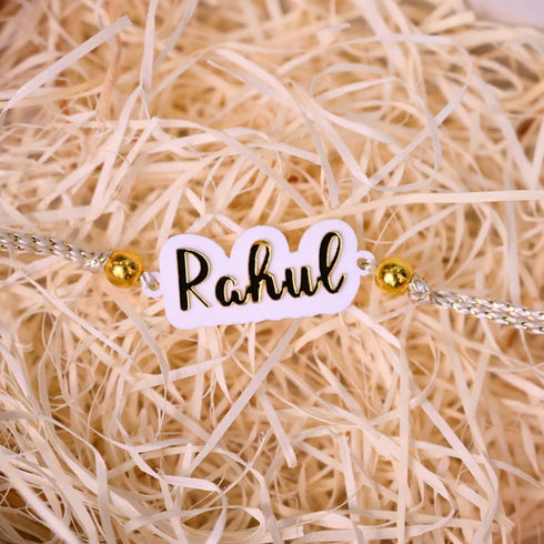 Personalised | Golden Acrylic Name Rakhi
