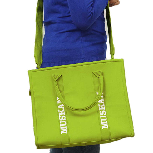 Personalised Green Woody Tote Bag - Uncommongifts.in