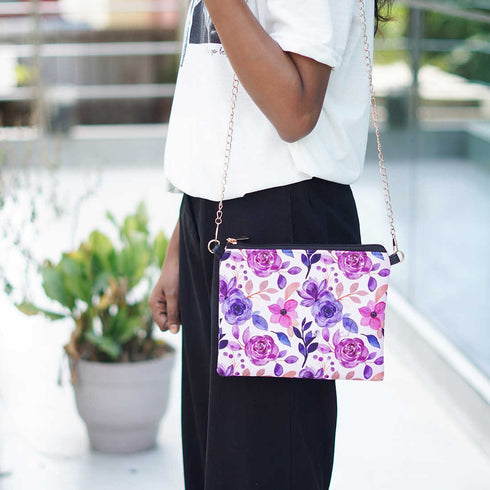 Floral Printed Sling Bag - Uncommongifts.in