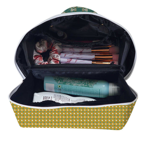 Personalised Floral Travel Cosmetic Storage Vanity Pouch