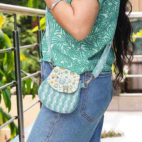 Personalised Bunny Printed Sling Bag for Kids