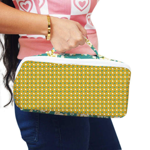 Personalised Floral Travel Cosmetic Storage Vanity Pouch