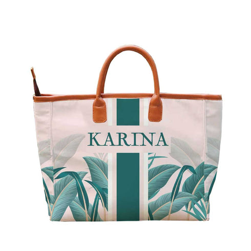 Green Leaf's Printed Personalised Luna Handbag