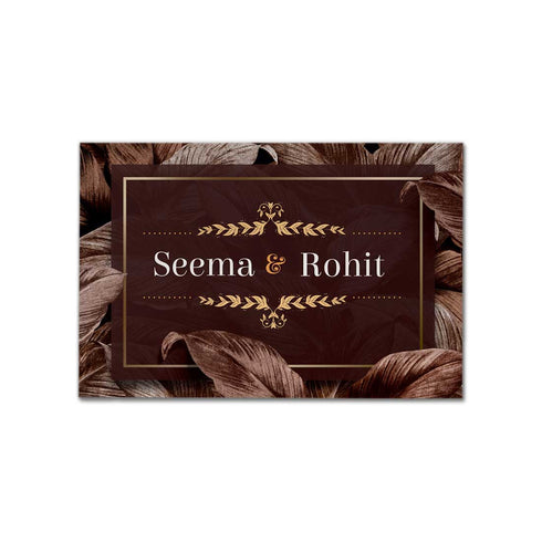Brown Personalised Couples Wall Hanging - Uncommongifts.in