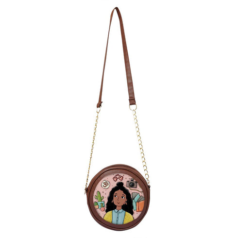 Personalised Round Sling Bag for Easy Carrying and Chic Looks - Uncommongifts.in